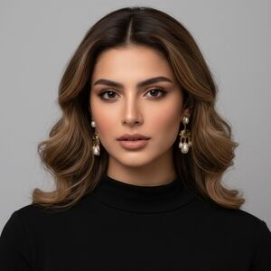 Schiaparelli Style Elegant Gold and Pearl Evil Eye Drop Earrings